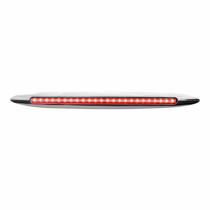 Light Gray Slim Marker 17" Flatline Clear Red LED (24 Diodes) MARKER