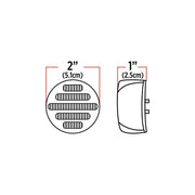 TLED-F2R 2" Flatline Red LED (9 Diodes) MARKER Black