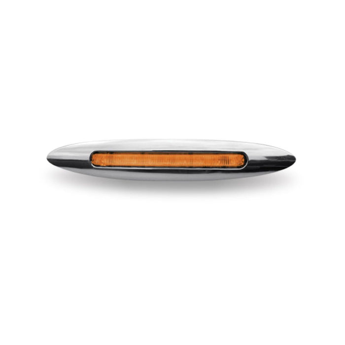 Light Gray 4.5" X 1" Flatline Color Slim-Line Amber Marker LED (7 Diodes) SLIM FLATLINE
