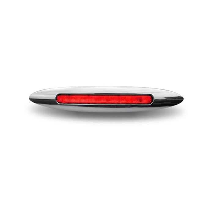 Light Gray 4.5" X 1" Flatline Color Slim-Line Red Marker LED (7 Diodes) SLIM FLATLINE