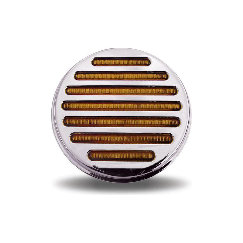 TLED-F4A 4" Flatline Amber LED (49 Diodes) 4" ROUND Light Gray