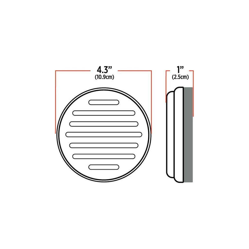TLED-F4A 4" Flatline Amber LED (49 Diodes) 4" ROUND Dark Slate Gray