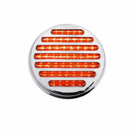 Light Gray 4" Flatline Clear Red LED (49 Diodes) 4" ROUND