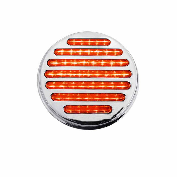 Light Gray 4" Flatline Clear Red LED (49 Diodes) 4" ROUND
