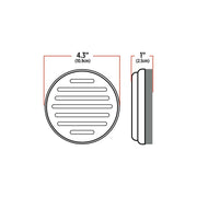 TLED-F4CR 4" Flatline Clear Red LED (49 Diodes) #TLED-F4CR 4" ROUND Dark Slate Gray