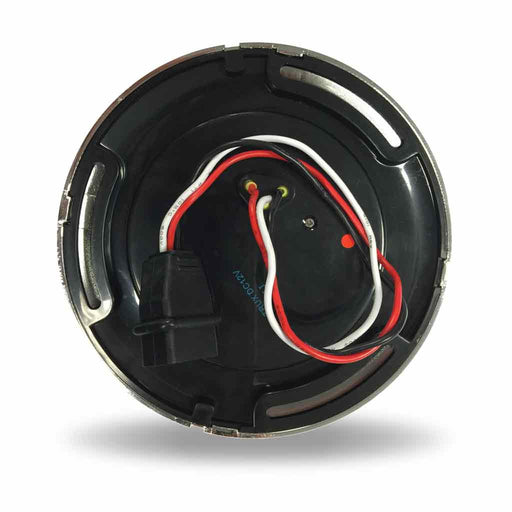 Gray 4" Flatline Flange Mount Red LED (49 Diodes) 4" ROUND