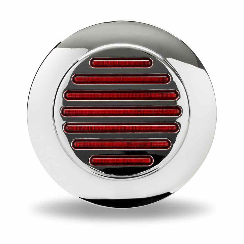 TLED-F4R1 4" Flatline Flange Mount Red LED (49 Diodes) 4" ROUND Dark Slate Gray