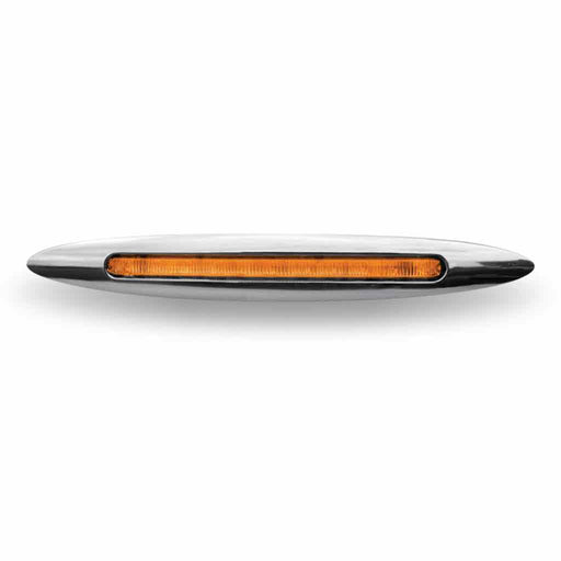 Light Gray 9" X 1" Flatline Color Slim-Line Amber Marker LED (14 Diodes) 9" X 1" FLATLINE