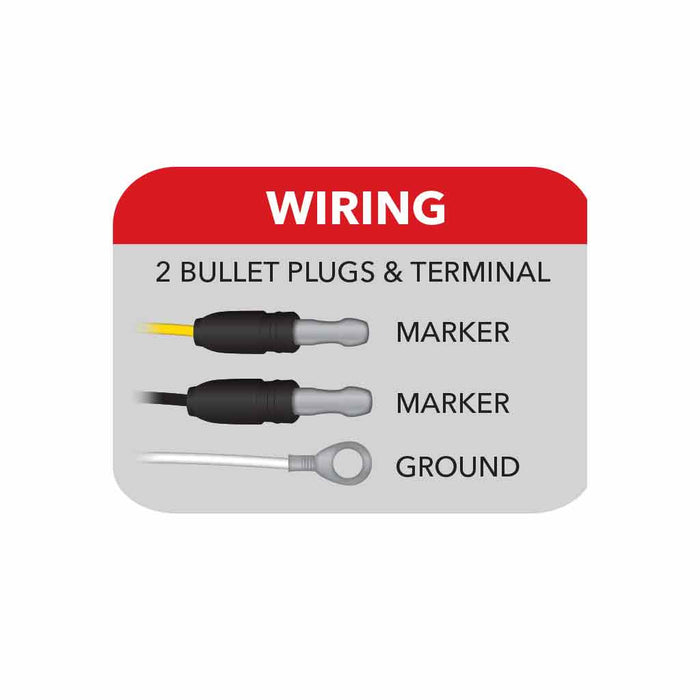 Light Gray TLED-F9CR 9X1" Flatline Clear Slim-Line Red Marker LED (14 Diodes) MARKER