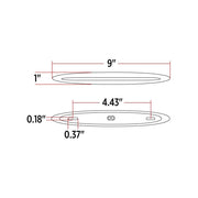 TLED-F9W (discontinued) 9x1" Flatline Color Slim-Line White Marker LED (14 Diodes) MARKER Lavender