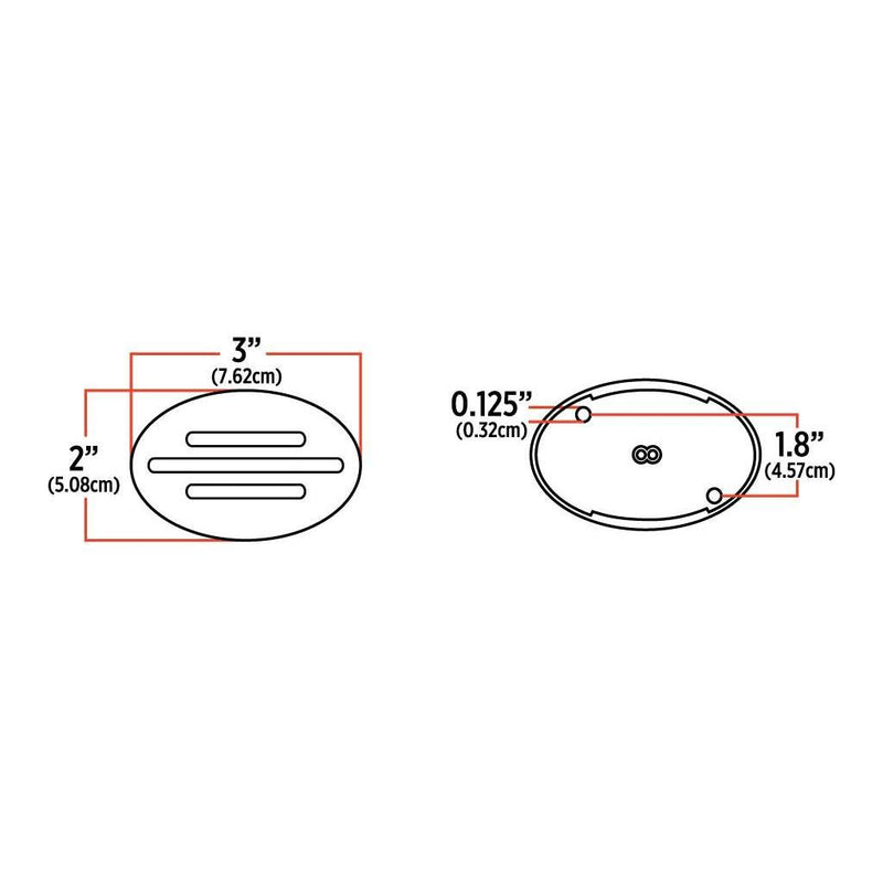 TLED-FG2CA Small Marker Flatline Clear Amber LED (13 Diodes) #TLED-FG2CA MARKER Antique White