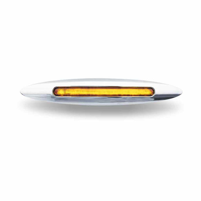 Light Gray Slim Marker Flatline Clear Amber LED (9 Diodes) MARKER