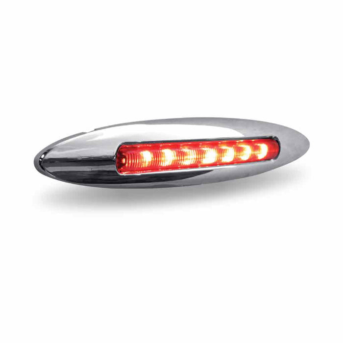 Gray Slim Marker Flatline Clear Red LED (9 Diodes) MARKER