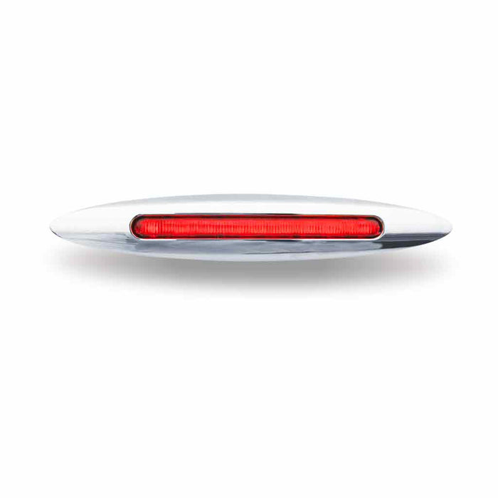 Light Gray Slim Marker Flatline Clear Red LED (9 Diodes) MARKER