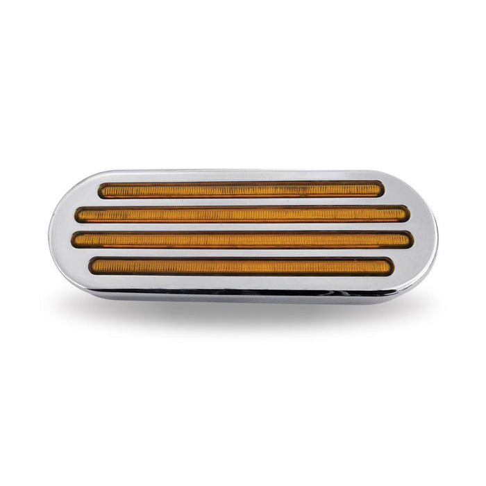 Light Gray Oval Flatline Amber LED (52 Diodes) TURN/MARKER