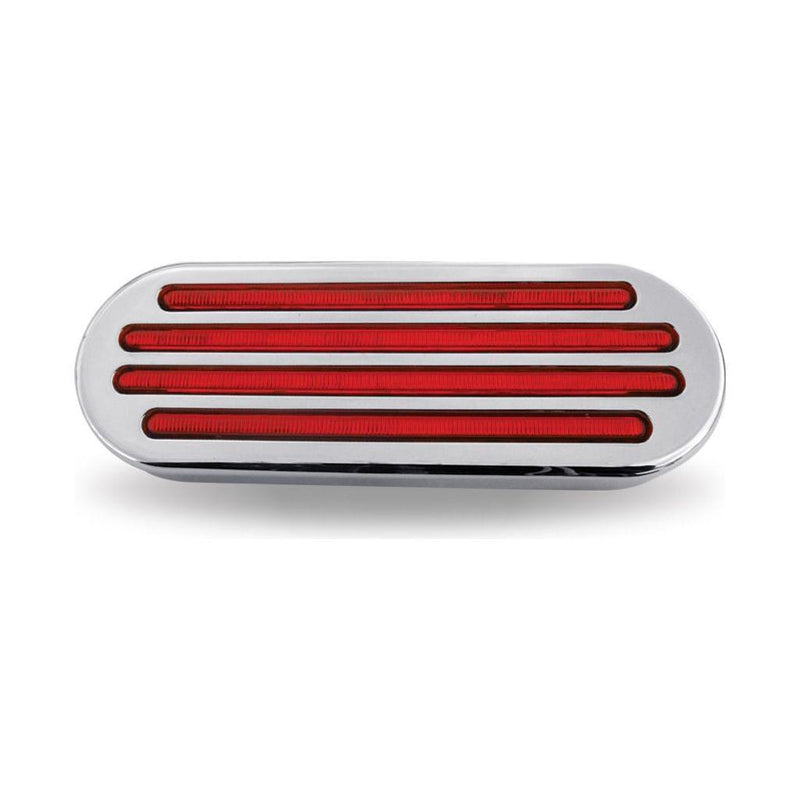 Oval Flatline Red LED (52 Diodes) STOP/TURN/TAIL Light Gray