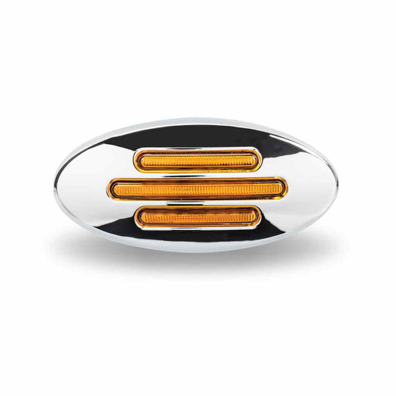 TLED-FPA Flatline Peterbilt Amber Fender Light (15 Diodes) #tled-fpa TURN SIGNAL Light Gray