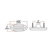 TLED-FPA Flatline Peterbilt Amber Fender Light (15 Diodes) #tled-fpa TURN SIGNAL Beige