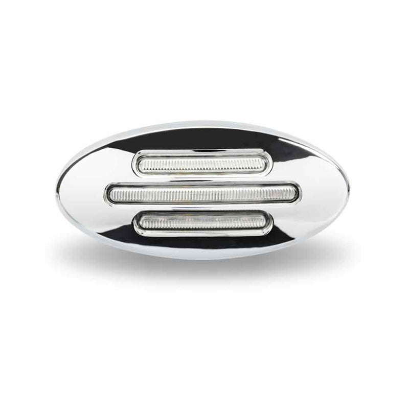 TLED-FPCA Flatline Peterbilt Clear Amber Fender Light (15 Diodes) TURN SIGNAL Light Gray