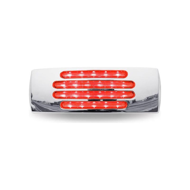 TLED-FTCR 2x6" Flatline Clear Red Trailer LED (22 Diodes) 2"X6" TRAILER Light Gray