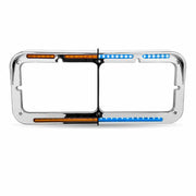 TLED-FX106 Universal Rectangular Dual Flatline Headlight Bezel - Amber/Blue 4X6 HEADLIGHT Light Gray