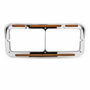 TLED-FX106 Universal Rectangular Dual Flatline Headlight Bezel - Amber/Blue 4X6 HEADLIGHT Light Gray