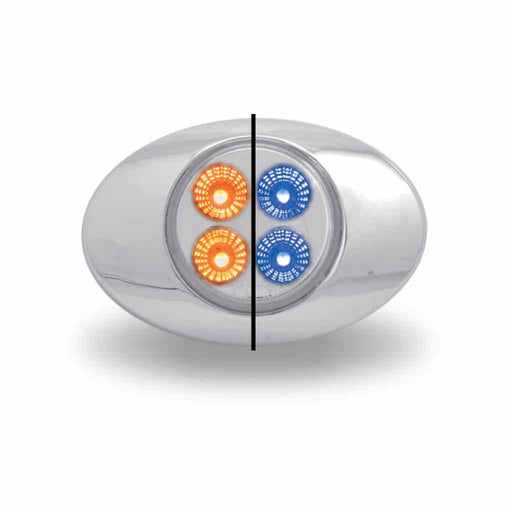Gray Marker M3 Style Dual Revolution Amber/Blue LED (4 Diodes) MARKER