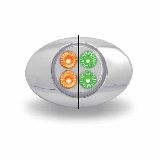 Gray Marker M3 Style Dual Revolution Amber/Green LED (4 Diodes) MARKER