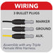 Light Gray Marker M3 Style Dual Revolution Red/Pink LED (4 Diodes) MARKER