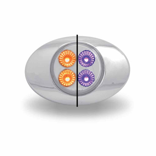 Gray Marker M3 Style Dual Revolution Amber/Purple LED (4 Diodes) MARKER
