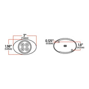 TLED-G2XCA Marker M3 Style Clear Amber LED (4 Diodes) m3 Beige