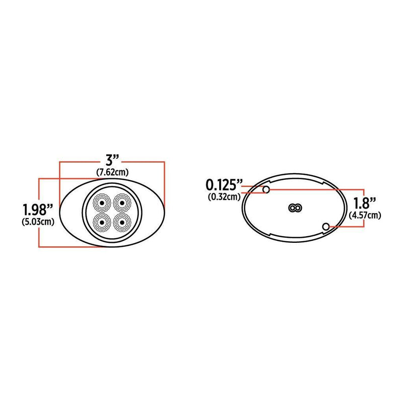 TLED-G2XCA Marker M3 Style Clear Amber LED (4 Diodes) m3 Beige