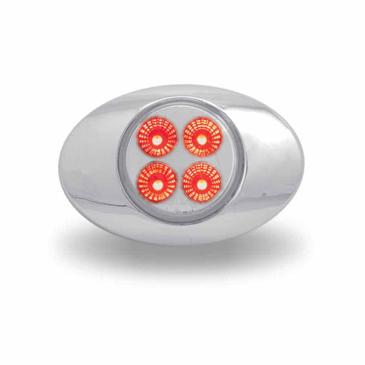 Gray Marker M3 Style Clear Red LED (4 Diodes) MARKER