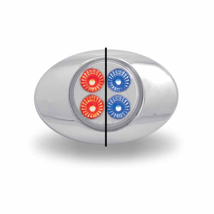 Gray Marker M3 Style Dual Revolution Red/Blue LED (4 Diodes) MARKER