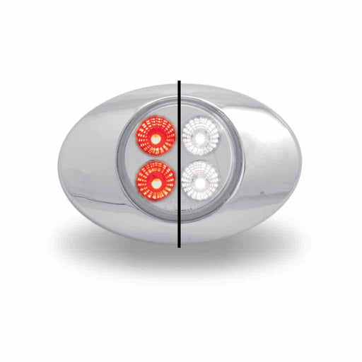 Gray Marker M3 Style Dual Revolution Red/White LED (4 Diodes) MARKER