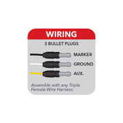 TLED-G4XAPINK Marker M1 Style Dual Revolution Amber/Pink LED (10 Diodes) m1 Light Gray