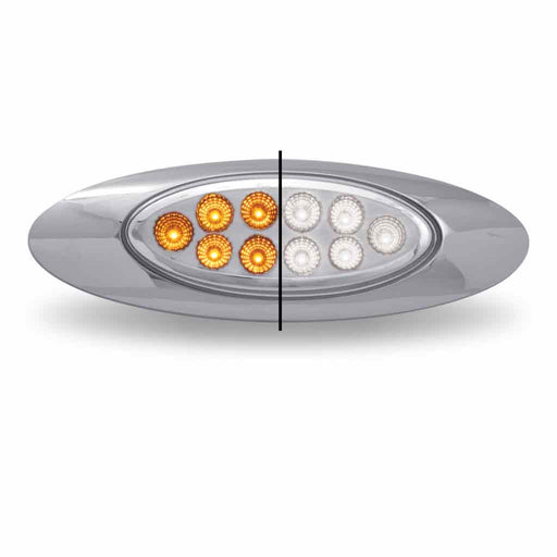 Gray Marker M1 Style Dual Revolution Amber/White LED (10 Diodes) MARKER