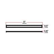 TLED-GL12CW 12" Glow Series Strip Light - Center Shine - White 12" CENTER GLOW Black
