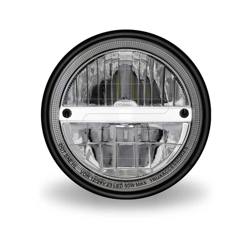 TLED-H119 7″ Heated LED Reflector Headlight with Glow Position LED Accent – Combination High & Low Beam | 2200 Lumens HEADLIGHT Light Slate Gray