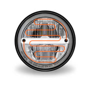 TLED-H119 7″ Heated LED Reflector Headlight with Glow Position LED Accent – Combination High & Low Beam | 2200 Lumens HEADLIGHT Gray