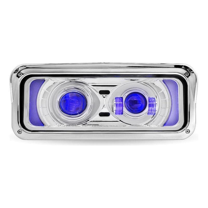 Universal LED Projector Headlight Assembly with Glow Position & Marker LED Accents (Choose Side and Color) HEADLIGHT Driver / Black,Driver / Chrome,Passenger / Black,Passenger / Chrome Light Gray