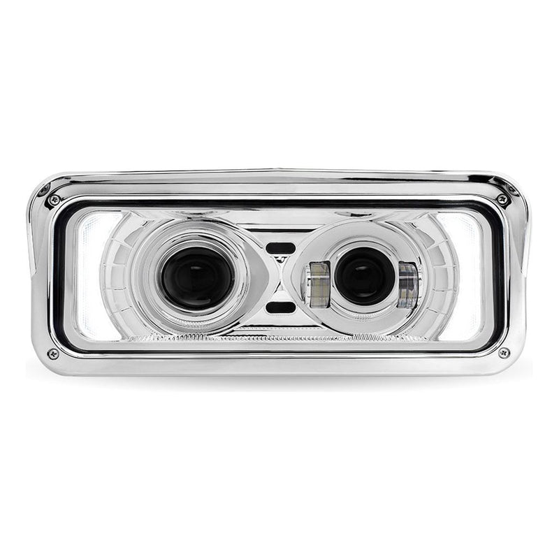 Universal LED Projector Headlight Assembly with Glow Position & Marker LED Accents (Choose Side and Color) HEADLIGHT Driver / Black,Driver / Chrome,Passenger / Black,Passenger / Chrome Light Gray