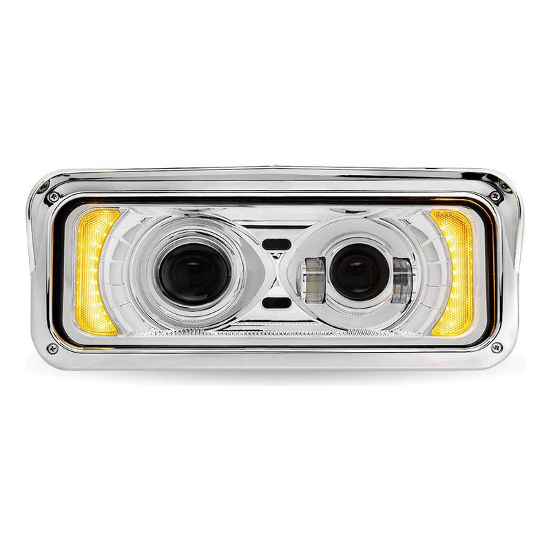 Universal LED Projector Headlight Assembly with Glow Position & Marker LED Accents (Choose Side and Color) HEADLIGHT Driver / Black,Driver / Chrome,Passenger / Black,Passenger / Chrome Light Gray