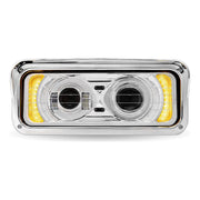 TLED-H127 RECT HEATED BACKLIT CHROME HEADLIGHT ASSEMBLY; PASS SIDE HEADLIGHT Light Gray
