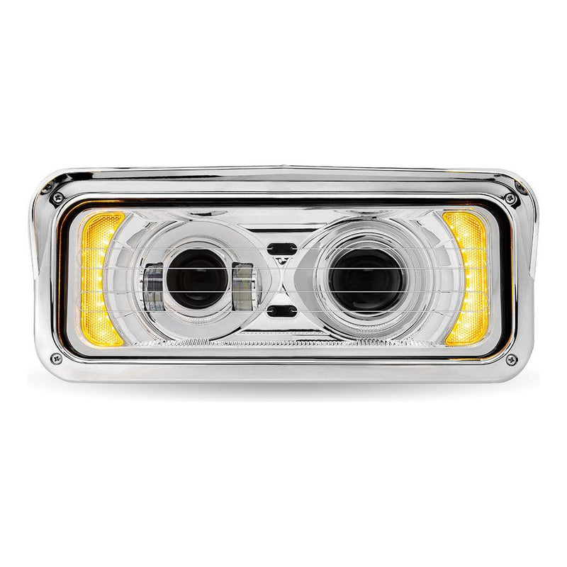 TLED-H127 RECT HEATED BACKLIT CHROME HEADLIGHT ASSEMBLY; PASS SIDE HEADLIGHT Light Gray