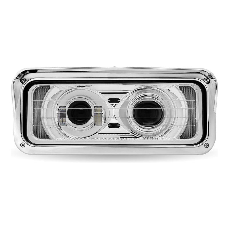 TLED-H127 RECT HEATED BACKLIT CHROME HEADLIGHT ASSEMBLY; PASS SIDE HEADLIGHT Light Gray