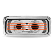 TLED-H127 RECT HEATED BACKLIT CHROME HEADLIGHT ASSEMBLY; PASS SIDE HEADLIGHT Light Gray