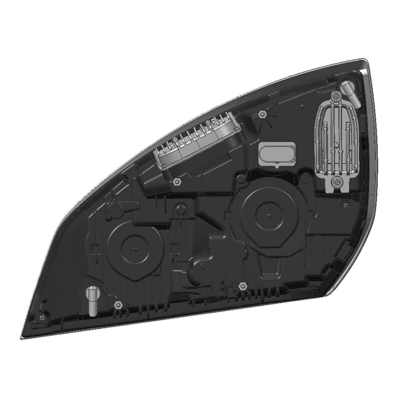 FTL. Cascadia LED Projector Headlight Assembly with LED Glow Position, Turn & Marker Accent – Black