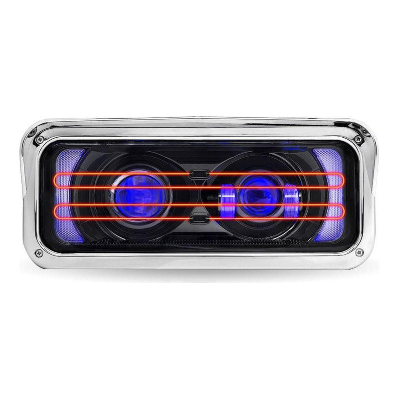 TLED-H136 Universal Heated LED Projector Headlight Assembly with Glow Position & Marker LED Accents – Black (Driver Side) HEADLIGHT Dark Slate Gray