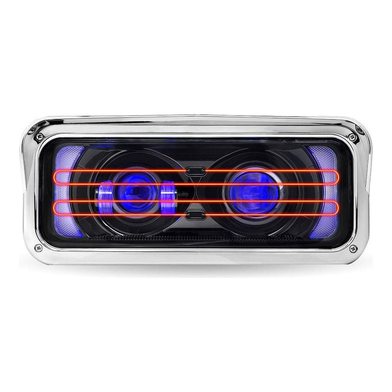 TLED-H137 Universal Heated LED Projector Headlight Assembly with Glow Position & Marker LED Accents – Black (Passenger Side) HEADLIGHT Dark Slate Gray